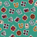 Casino icons pattern Royalty Free Stock Photo