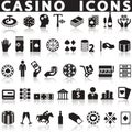 Casino icons set. Royalty Free Stock Photo