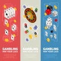 Casino isometric design concept of gambling templates