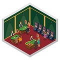 Casino Isometric Interior Composition