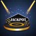 Casino jackpot gambling online game with creative roulette wheel