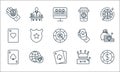 Casino line icons. linear set. quality vector line set such as casino chips, card game, card game, monarchy, global, card game,