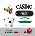 Casino Logo Design Elements Royalty Free Stock Photo