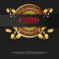 Casino logo poster background or flyer.