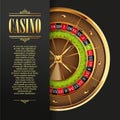 Casino logo poster background or flyer.