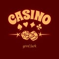 Casino logo sign Royalty Free Stock Photo