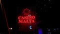 Casino Malta Neon Sign Night Lightning, Paceville