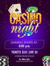 Casino night flyer designt.