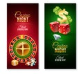 Casino Night 2 Vertical Banners Set