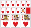 Casino Playing Cards - Hearts Royalty Free Stock Photo