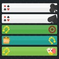 Casino or poker banners