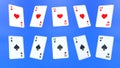 Casino Poker Cards, Spades And Hearts Royal Flash - 3D Illustration!!!