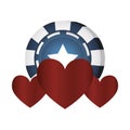casino poker chip hearts awards game