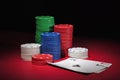 Casino poker chips two aces