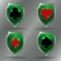 Casino Poker coat of arms, vector