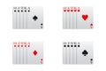 Casino and poker combined with a Royal Flush combination of all card suits