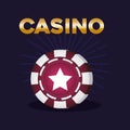 Casino poker gaming chip symbol