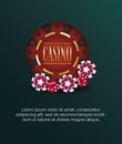 Casino poker luxury chip and dices