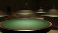 Casino Poker Tables with Green Felt Surface Royalty Free Stock Photo