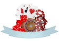 Casino ribbon Royalty Free Stock Photo