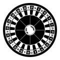 Casino roulette icon, simple style