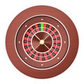 Casino roulette isolated on a white background Royalty Free Stock Photo