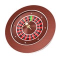 Casino roulette isolated on a white background Royalty Free Stock Photo