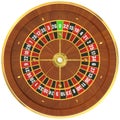 Casino roulette, top view. 3D rendering Royalty Free Stock Photo