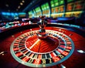 casino roulette wheel in Actio.