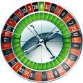 Casino roulette wheel with chrome elements Royalty Free Stock Photo
