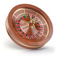 Casino roulette wheel isolated on white background. Royalty Free Stock Photo