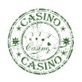 Casino rubber stamp Royalty Free Stock Photo