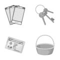 Casino, search and other monochrome icon in cartoon style.house, products icons in set collection.