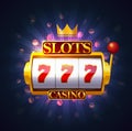 Casino slot or fruit machine, puggy or pokies Royalty Free Stock Photo