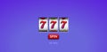 Casino slot jackpot machine lucky 777 background win Royalty Free Stock Photo