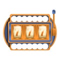 Casino slot machine icon, cartoon style Royalty Free Stock Photo