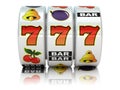 Casino. Slot machine with jackpot. Royalty Free Stock Photo