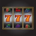 777 WInning combination, Casino Slot Machine