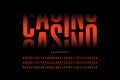 Casino slot machine style font Royalty Free Stock Photo