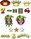 Casino slot machine symbols Royalty Free Stock Photo