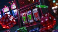 The casino slot machine win.AI generated image Royalty Free Stock Photo