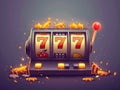 Casino slot machine wins the jackpot. Golden jackpot. illustration Generative AI Royalty Free Stock Photo