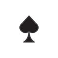 Casino spade suit filled outline icon