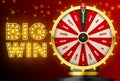 Casino spinning fortune wheel vector banner template Royalty Free Stock Photo