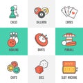 Casino Sport and Leisure Games Icons