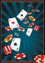 Casino spotlight Royalty Free Stock Photo