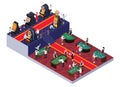 Casino Venue Isometric Composition