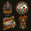 Casino vintage emblems