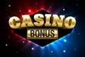 Casino Welcome Bonus banner Royalty Free Stock Photo