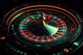 Casino. Wheel of fortune. Roullette. Gambling game created by generative AI Royalty Free Stock Photo